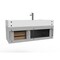 Castello Usa Nile 48" Wall Mounted Gray Vanity With White Top AndAnd Brushed Nickel Handles CB-MC-48G-BN-2053-WH - alternate 2